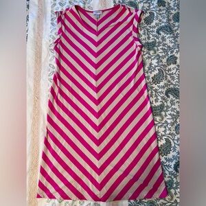 Chevron jersey dress, knee length